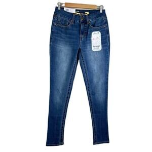 Seven7 Shelby tummyless high rise skinny medium wash blue denim jeans size 4 NEW